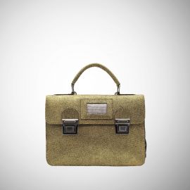Cartella Frasette in pelle oro glitter