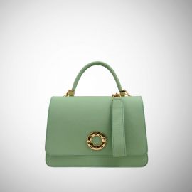 Borsa Frasette in pelle salvia S