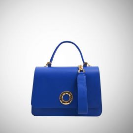 Borsa Frasette in pelle bluette