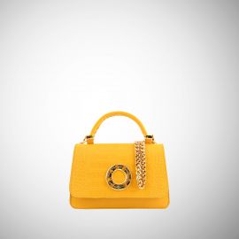 Borsa Frasette in pelle senape  