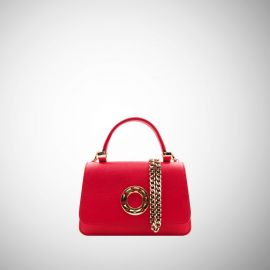 Borsa Frasette in pelle rossa XS