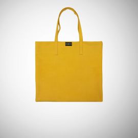 Shopping Bag Frasette in pelle scamosciata gialla M 