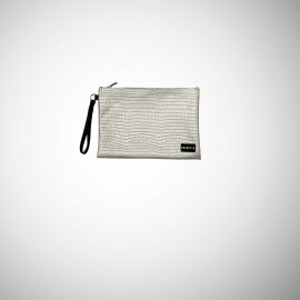 Pochette Frasette in sky grigio stampa rettile