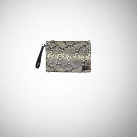 Pochette Frasette in pelle beige stampa pitone