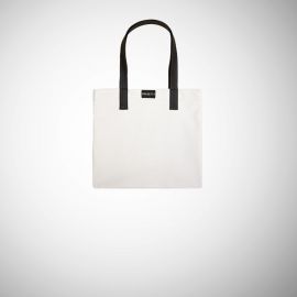 Shopping Bag Frasette in pelle bianca stampa rettile S