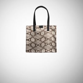 Shopping Bag Frasette in pelle oro stampa pitone S