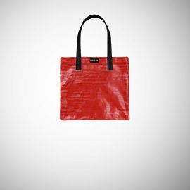 Shopping Bag Frasette in pelle rossa stampa anguilla S