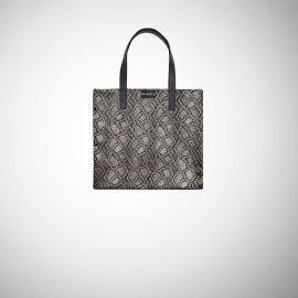 Shopping Bag Frasette in pelle oro stampa animalier S