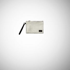 Pochette Frasette in sky grigio stampa rettile
