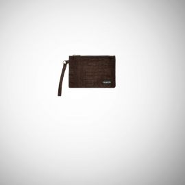 Pochette Frasette in pelle scamosciata testa moro stampa animalier SP