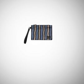 Pochette Frasette in pelle nero blu stampa wild SP