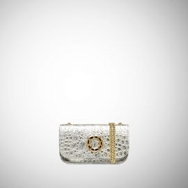 Mini bag Frasette in pelle argento stampa wild TU