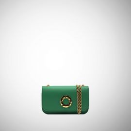 Mini bag Frasette in pelle verde