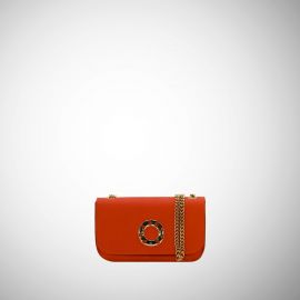 Mini bag Frasette in pelle arancione