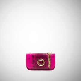 Mini bag Frasette in pitone fuxia