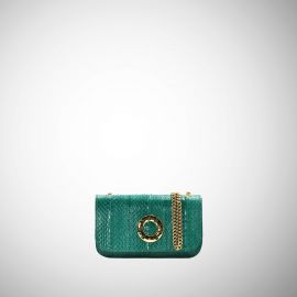 Mini bag Frasette in pelle ayers verde