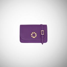 Marsupio Frasette in pelle viola