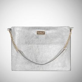 Work Bag Frasette in pelle dollaro argento