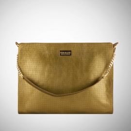 Work Bag Frasette in pelle forata bronzo TU