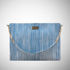 Work Bag Frasette in pelle scamosciata bianca stampa righe TU
