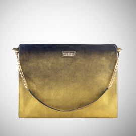 Work Bag Frasette in pelle laminata oro blu TU