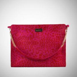 Work Bag Frasette in pelle cavallino fucsia maculato TU