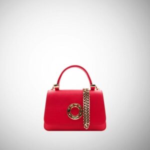 Borsa Frasette in pelle rossa XS