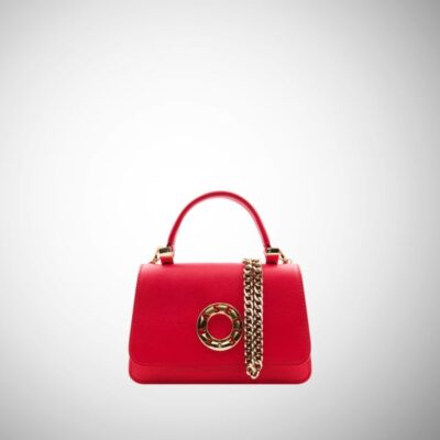 Borsa Frasette in pelle rossa XS