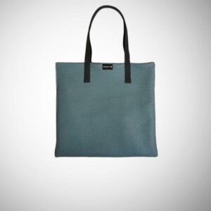 Shopping Bag Frasette in pelle ottanio stampa elefante M