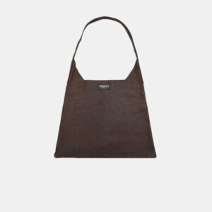 W Bag Frasette in pelle marrone stampa elefante M