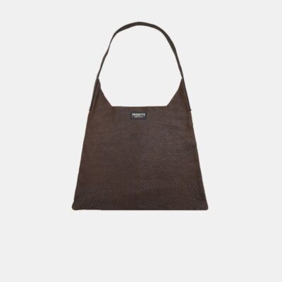 W Bag Frasette in pelle marrone stampa elefante M