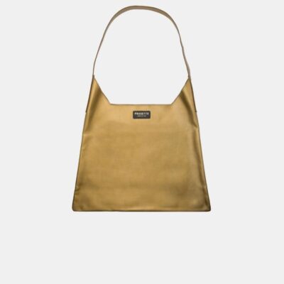 W Bag Frasette in pelle oro liscia M