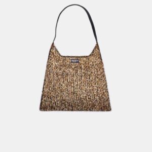 W Bag Frasette in eco pelle frufru oro nera M