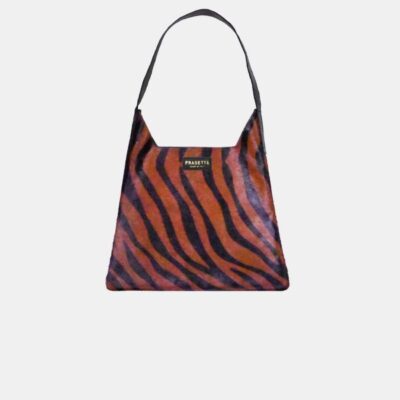W Bag Frasette in pelle finto cavallino stampa zebra M