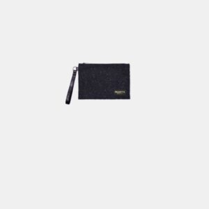 Pochette Frasette in eco pelle frufru nera SP