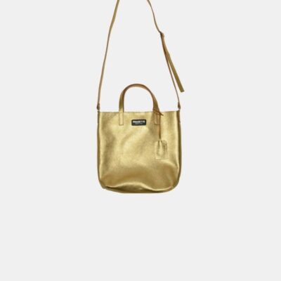 Sack Bag Frasette in pelle oro S