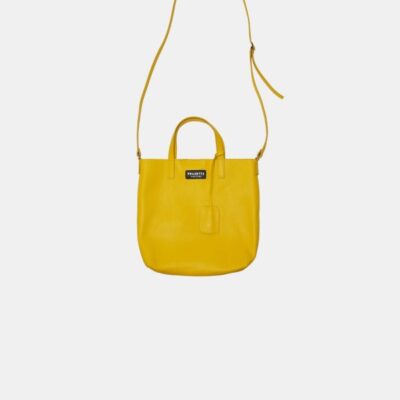 Sack Bag Frasette in pelle senape S