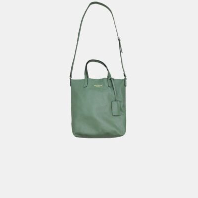 Sack Bag Frasette in pelle verde salvia S