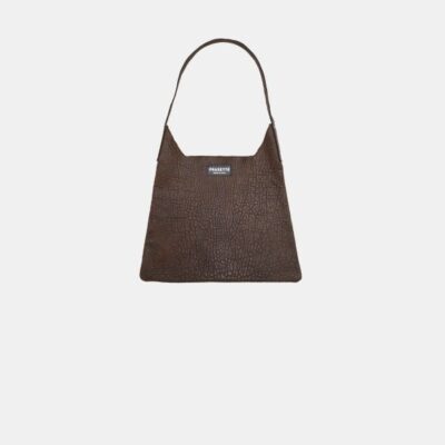 W Bag Frasette in pelle marrone stampa elefante S