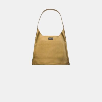 W Bag Frasette in pelle oro liscia S