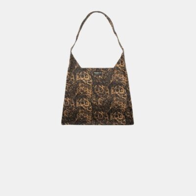 W Bag Frasette in pelle scamosciata sabbia stampa ghepardo S