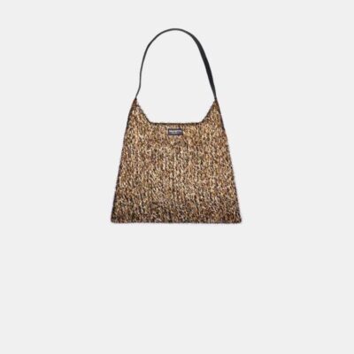 W Bag Frasette in eco pelle frufru oro nera S