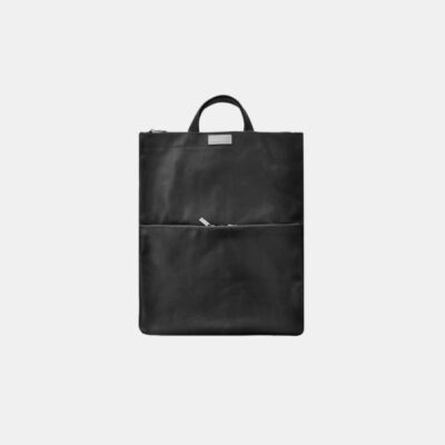 Zaino Frasette in pelle nera liscia TU