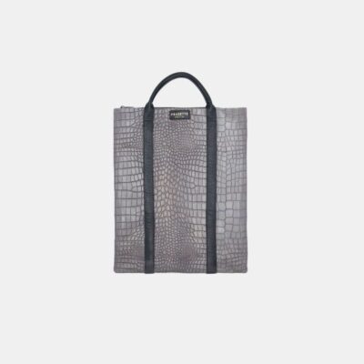 Zaino Frasette in pelle grigio ferro stampa cocco TU