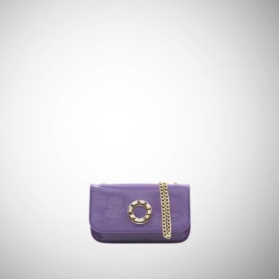 Mini bag Frasette in pelle vernice glicine TU