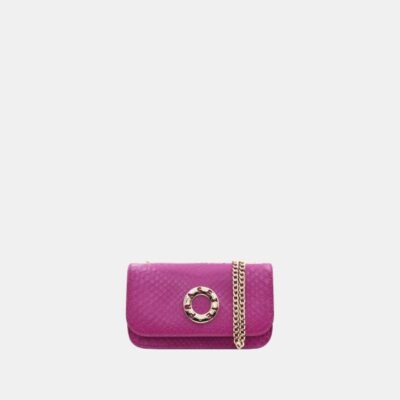 Mini bag Frasette in pelle rettile orchidea TU