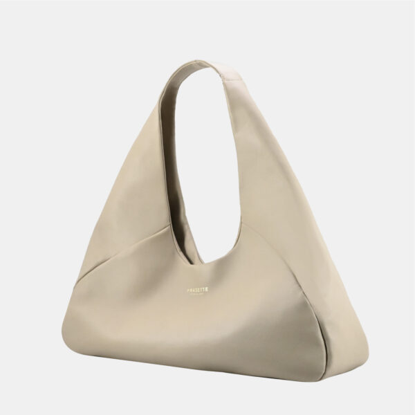 Hobo bag Frasette in pelle taupe L - immagine 2