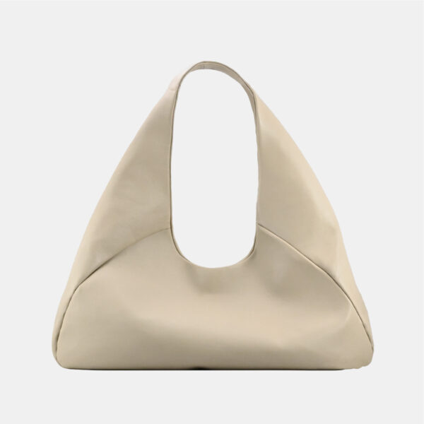 Hobo bag Frasette in pelle taupe L - immagine 3