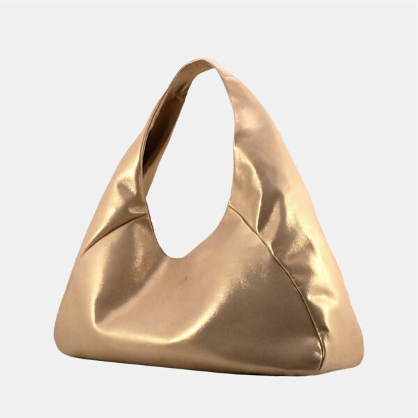 Hobo bag Frasette in pelle oro rosa L - immagine 2