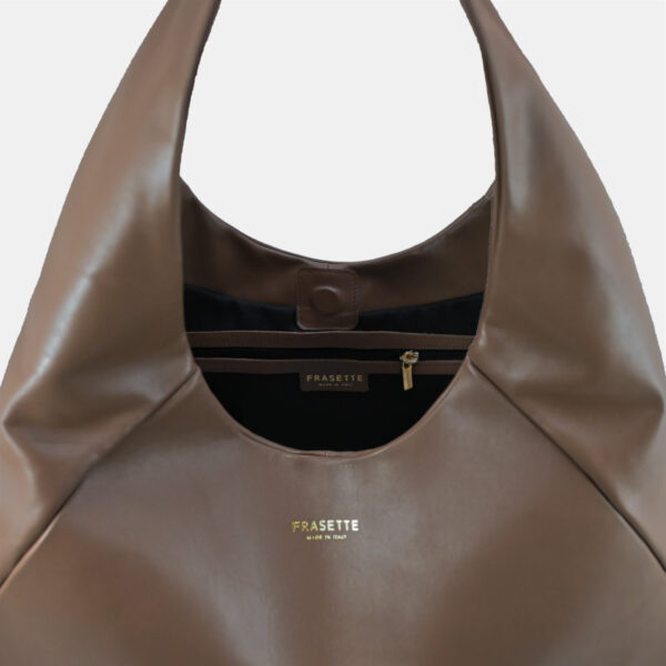 Hobo bag Frasette in pelle marrone L - immagine 4